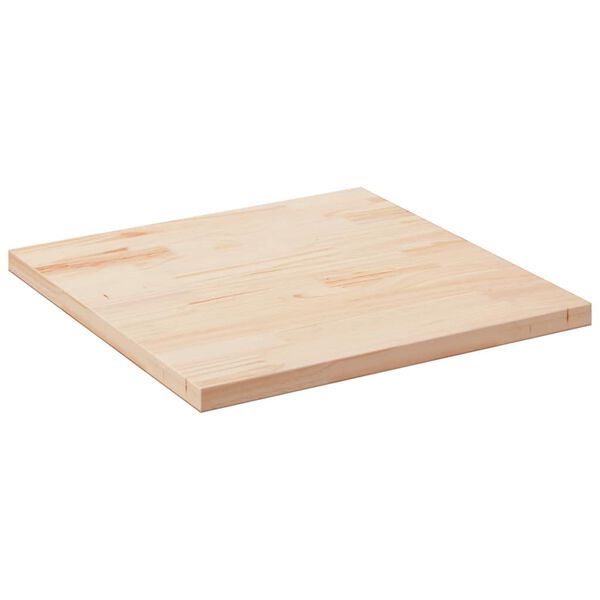 vidaXL Piano Tavolo 90x90x2,5 cm in Legno Massello di Pino Quadrato