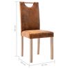 vidaXL Sedie da Pranzo 6 pz in Similpelle Scamosciata Marrone