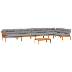 vidaXL Set Divano Pallet da Giardino 6 pz con Cuscini Massello Acacia