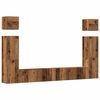 vidaXL Set Mobile TV 6 pz Montato a Parete Legno Antico in Truciolato