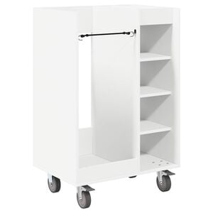 vidaXL Armadio per Golf con ruota Tinta unita Bianco 65 x 45 x 98 cm