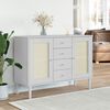 vidaXL Credenza SENJA Aspetto Rattan Bianco 112x40x80 cm Massello Pino