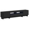 vidaXL Mobile TV LED a 5 pezzi Nero Legno ingegnerizzato