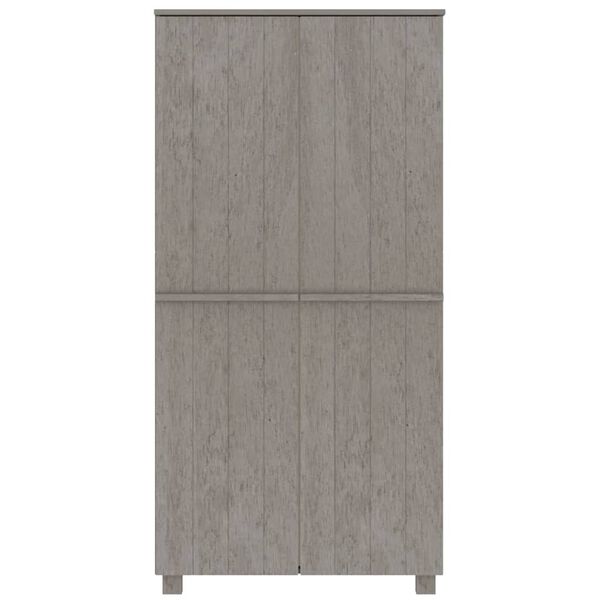 vidaXL Armadio HAMAR Grigio Chiaro 89x50x180 cm Legno Massello di Pino