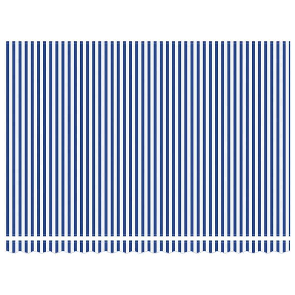 vidaXL Tenda da Sole Retrattile Blu e Bianca 4x3 m Tessuto e Alluminio