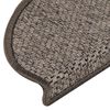 vidaXL Tappeti Adesivi per Scale Sisal 15pz 65x21x4cm Grigio e Beige