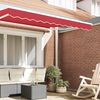 vidaXL Tenda a Braccio Rosso 580 x 20 cm Tela