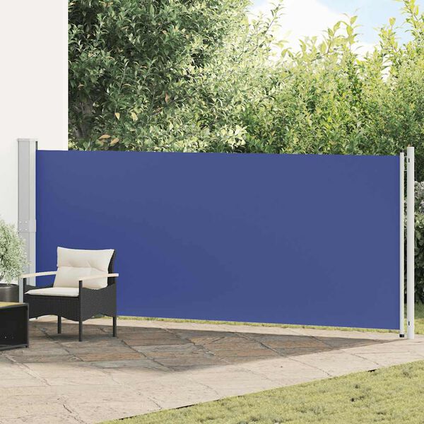 vidaXL Tenda Laterale Retrattile per Patio 600x160 cm Blu