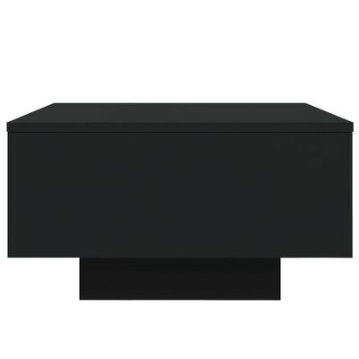 vidaXL Tavolino da Soggiorno con Luci LED Nero 55x55x31 cm