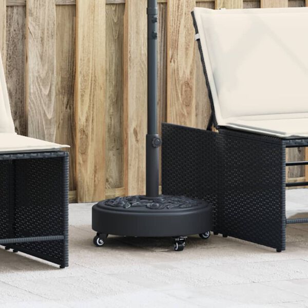 vidaXL Base per Ombrellone con Ruote per Pali &Oslash;38/48 mm 27 kg Rotonda