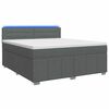 vidaXL Letto box spring con materasso Grigio Scuro 140 x 200 cm