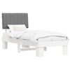 vidaXL Letto con Testiera Rivestita Grigio chiaro 75 x 190 cm