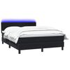 vidaXL Letto a Molle con Materasso e LED Nero 160x220 cm in Velluto