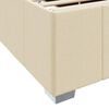 vidaXL Struttura del letto con materasso Crema 200 x 200 cm Tessuto