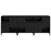 vidaXL Sideboards 3 pcs Rovere Nero 60 x 35 x 70 cm Legno multistrato