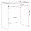 vidaXL Scrivania Rovere fumé 77.5 x 43 x 79 cm Legno multistrato