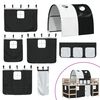 vidaXL Letto a Soppalco con Tunnel Bambini Bianco e Nero 90x190cm Pino