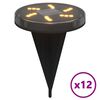 vidaXL Luci Solari da Terra con Picchetti da Esterno 12pz Bianco Caldo