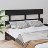 vidaXL Testiera per Letto Nera 154x3x81 cm in Legno Massello di Pino