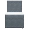 vidaXL Giroletto a Molle con Materasso Grigio Scuro 90x190 cm Velluto