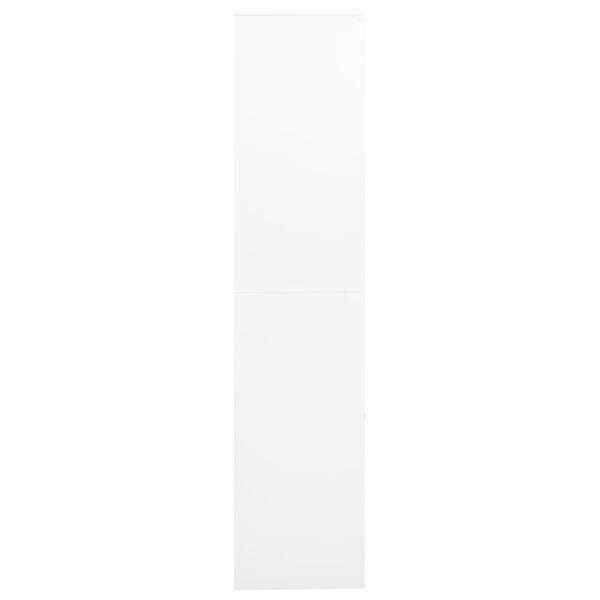 vidaXL Armadio per Ufficio Bianco 90x40x180 cm in Acciaio e Vetro
