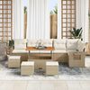 vidaXL Set Divano da Giardino 12 pcs Beige e Crema polyrattan