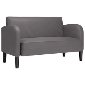 vidaXL Divano Divanetto Grigio 110 cm in Similpelle