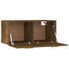 vidaXL Mobile Parete Rovere Fumo 80x35x36,5 cm in Legno Multistrato