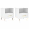 vidaXL Comodini 2 pz Bianchi 40x35x47,5 cm in Legno Multistrato