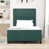 vidaXL Letto a molle con testiera Verde Scuro 120 x 200 cm Velluto