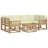 vidaXL Set di divani da esterno 7 pz Bianco e Crema