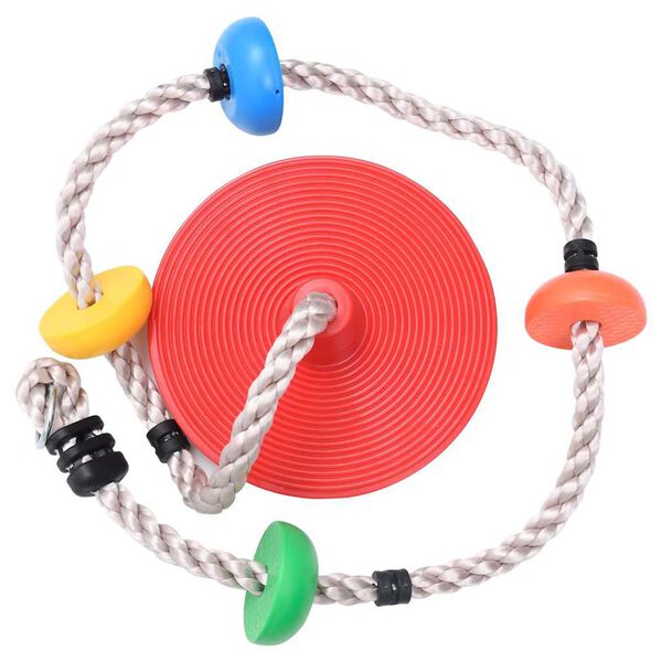 vidaXL Fune da Arrampicata Oscillante con Piattaforme e Disco 200 cm