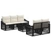 vidaXL Set Divano da Giardino 6 pz Nero polyrattan