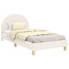 vidaXL Struttura letto bambini con testata Crema 80 x 200 cm Boucl&eacute;