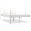vidaXL Giroletto Bianco in Metallo 140x200 cm