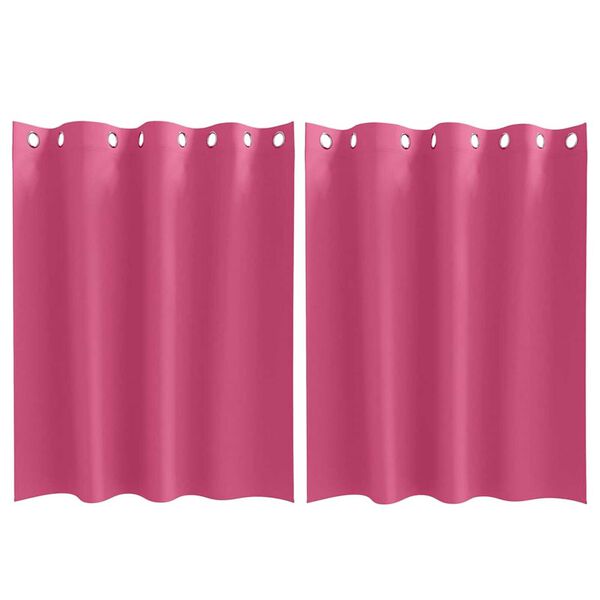vidaXL Tende Blackout con Anelli 2 pcs Rosa Vivo 140 x 140 cm