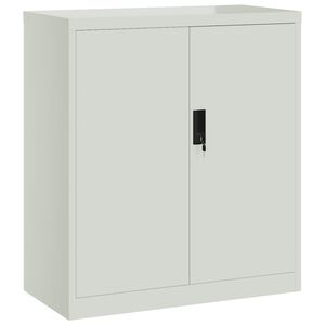 vidaXL Armadio Classificatore Grigio Chiaro 79x40x90 cm in Acciaio