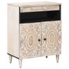 vidaXL Credenza Bianco 60 x 33,5 x 75 cm Legno di mango massello
