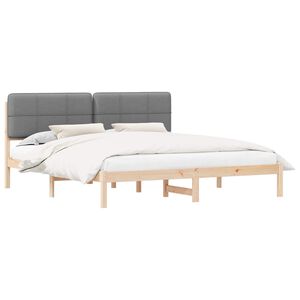 vidaXL Letto con Testiera Rivestita Grigio chiaro 180 x 200 cm