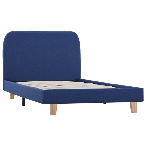 vidaXL Giroletto senza Materasso Blu 90x200 cm in Tessuto