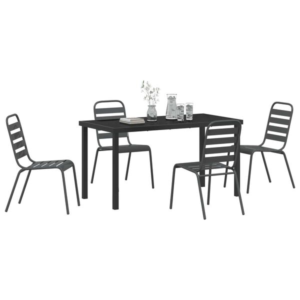 vidaXL Set da Pranzo per Giardino 5 pcs Antracite