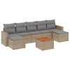 vidaXL Set Divano da Giardino 8 pz con Cuscini Beige Misto Polyrattan