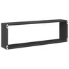 vidaXL Mensole Parete a Cubo 2pz Grigie 80x15x26,5cm Legno Multistrato