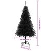 vidaXL Albero di Natale con 150 LED con supporto Nero 120 cm PVC