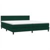 vidaXL Letto a Molle con Materasso e LED Verde Scuro 180x220 cm Velluto