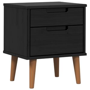 vidaXL Armadio da Notte MOLDE Nero 40 x 35 x 48 cm