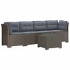 vidaXL Divano da Giardino a 4 Posti con Cuscini in Stile Rattan PP