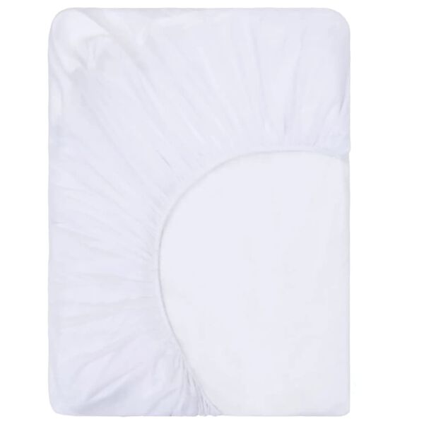 vidaXL Lenzuola con Angoli Impermeabili 2 pz Cotone 100x200 cm Bianco