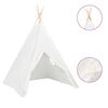 vidaXL Tenda Tipi Bimbi Borsa Bianco Microfibra Strisce 120x120x150cm