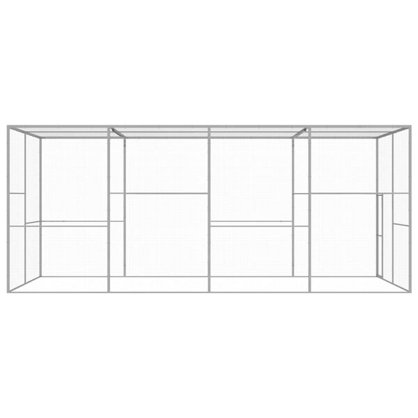 vidaXL Gabbia per Gatti 6x3x2,5 m in Acciaio Zincato